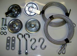 Garage Door Extension Spring Pulley Sheave Kit Safety Cables