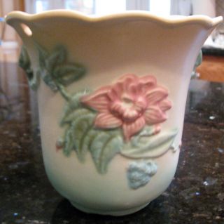 Hull Art Pottery Woodland Hanging Basket * 1940s * Made in U.S.A.
