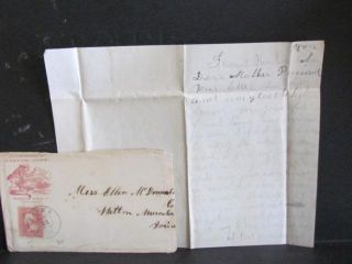 Iowa Infantry Soldier at Grand Junction Iowa Letter Envelope