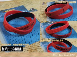 NBA Chicago Bulls Rose Baller Band Rubber Bracelet