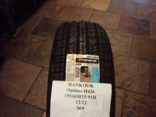 Hankook Optimo H426 195 65R15 91H Brand New Tire