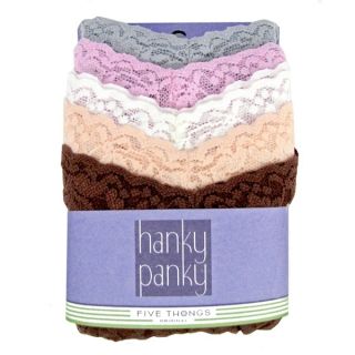 Hanky Panky Signature Lace Orginal Rise Thongs Classic 5 Pack 4811F 2