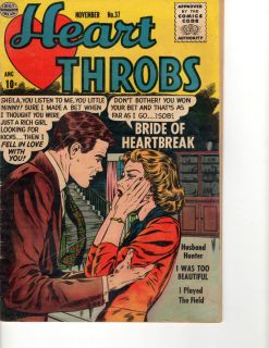 HEART THROBS NOVEMBER #37 [1955] VINTAGE ROMANCE COMIC BOOK