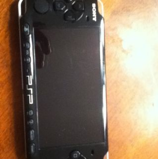 Sony PSP 3000 Piano Black Handheld System 4 Games And 4 Gig Memery