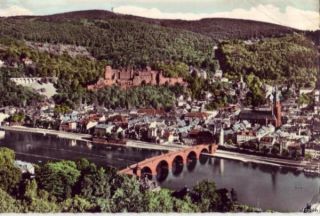 Heidelberg Blick Vom Philosophenweg 1956 Army Postal 403 Col Meister