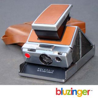 Vintage Polaroid SX 70 Land Camera w Tan Leather Case