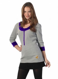 Minnesota Vikings Womens Heather Grey Thermal Tunic from Touch by