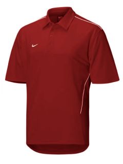 Nike Fit Dry Mens Game Day Polo Shirt Maroon (Cardinal) & White