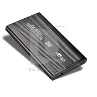 Portable 2 5 SATA USB 2 0 Hard Disk CASE Enclosure External Case Black