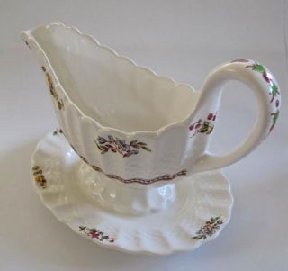 Gravy Boat Spode Copeland Rosalie with Attached Underplate England
