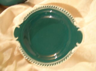 Harker Pottery Harkerware Corinthian Dark Teal Green Serves 8