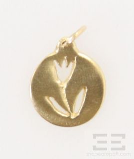 helen ficalora 14k yellow gold cut out tulip pendant