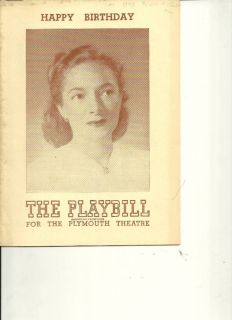  1948 Playbill Happy Birthday Helen Hayes