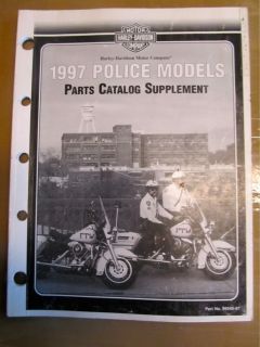 1997 Harley Davidson Police Models Parts Catalog Supplement