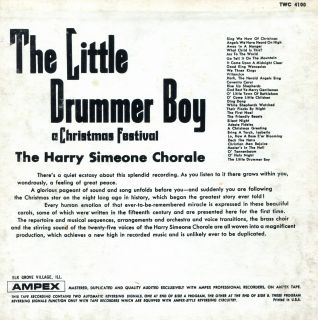 Harry Simeone Chorale Little Drummer Boy 20th Century Fox 7 1 2 IPS