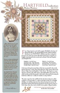 Hartfield Quilt Kit Jane Austen Moda Historic Fabric In