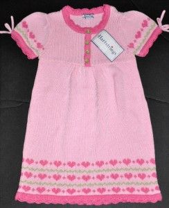 Hartstrings Girls Pink Knit Sweater Dress New Size 6 6X