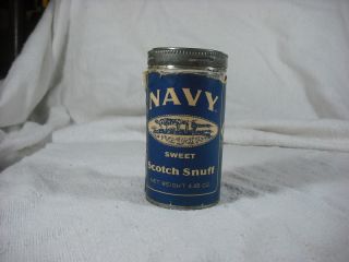Vintage Navy Sweet Scotch Snuff Tobacco Tin 4 65 Oz