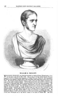 Depiction of Greenoughs bust of Prescott in the June 1850 edition of