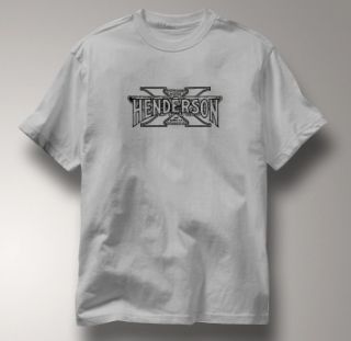 Henderson Motorcycle Excelsior Vinta T Shirt Large Gray