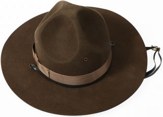 Trooper Brown Drill Sergeant Wool Felt Campaign Hat (Item #5655)