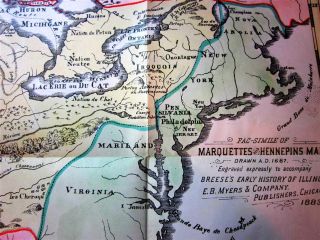 1687 MARQUETTES & HENNEPINS MAPS MISSISSIPPI,HISTORY,INDIANS,FOLDOUT