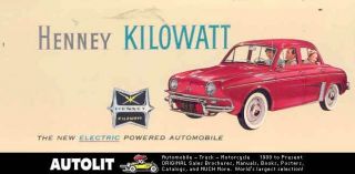 1961 Renault Henney Kilowatt Electric Car Brochure
