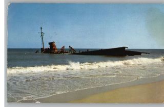 Postcard Sunken SHIP Hatteras Island North Carolina NC