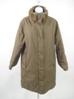 Henry Cottons Fox Fur Collar Plaid Reversible Coat 42