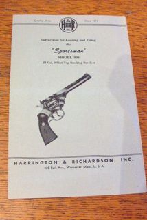 Harrington Richardson Manual Sportsman Model 999
