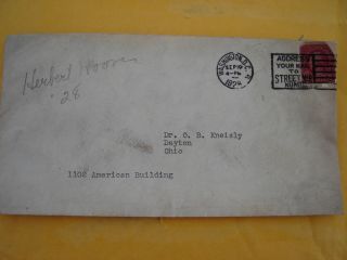  Herbert Hoover Antique Letter & Signature in ink 1928 Washington D.C