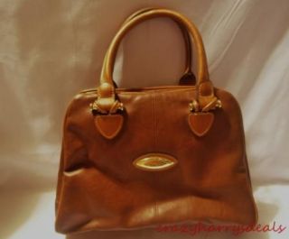 Capezio Brown Leather Purse Handbag Satchel Bag 12 1 2 L x 8 1 2 H x