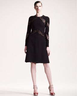 Lela Rose Dress With Crystal Embroidery   