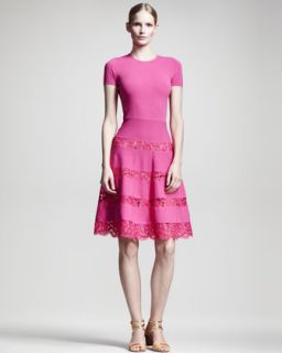 B20YB Valentino Lace Skirt Short Sleeve Dress
