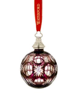 Waterford Crystal 2010 Amethyst Cased Ball Christmas Ornament   Neiman