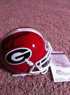 Herschel Walker Georgia Bulldogs Signed Autograph Mini Helmet 82