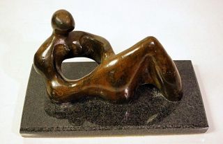 Henry Moore Recumbant Figure Bronze Sculpture Signed and Numbered