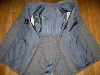 Mens Vtg 50s 2pc Mod Harry Suffrin Custom Twill 100 Wool Suit 44 R 44R