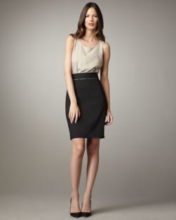 DKNY Back Bow Contrast Dress   