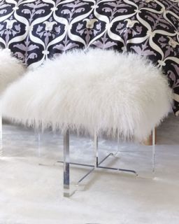 H60F5 Jonathan Adler Sheepskin Bench