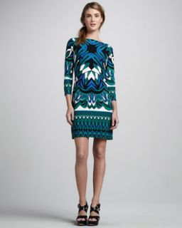 Ali Ro Jersey Print Dress, Aquamarine Multi   