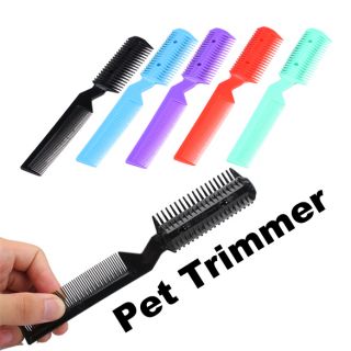 Pet Dog Cat Hair Trimmer Comb Razor Grooming Comb J