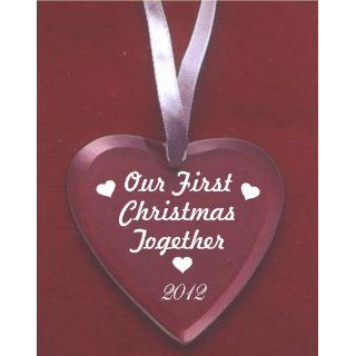  First Christmas Together 2012 Glass Heart Ornament 