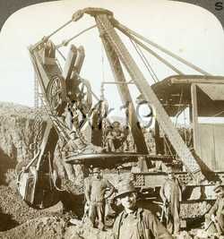 Minnesota ~ HIBBING ~ A Five Ton Steam Shovel In An Open Pit Iron Mine