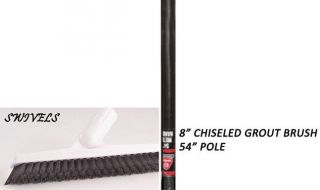Grout Brush with Pole Carpet Cleaning Tool for Tile