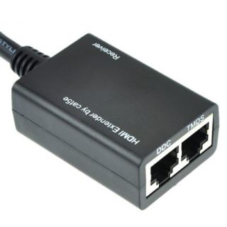 HDMI Cat5e 6 Balun Extender UTP Ethernet Converter Amp LAN Ethernet