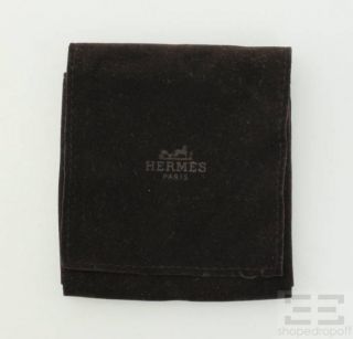 Hermes Black Leather Silver Buckle Thin Strap Bracelet