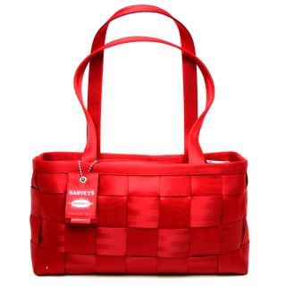 Harveys Seatbelt Bags Large Satchel SCARLET RED RARE FACTORY FIND 1 OF