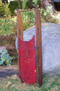 ANTIQUE COUNTRY CLIPPER WOODEN SLED WITH BROWNIE ILLUSTRATION BY