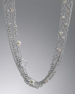 david yurman multi row chain necklace pearls 18 l
